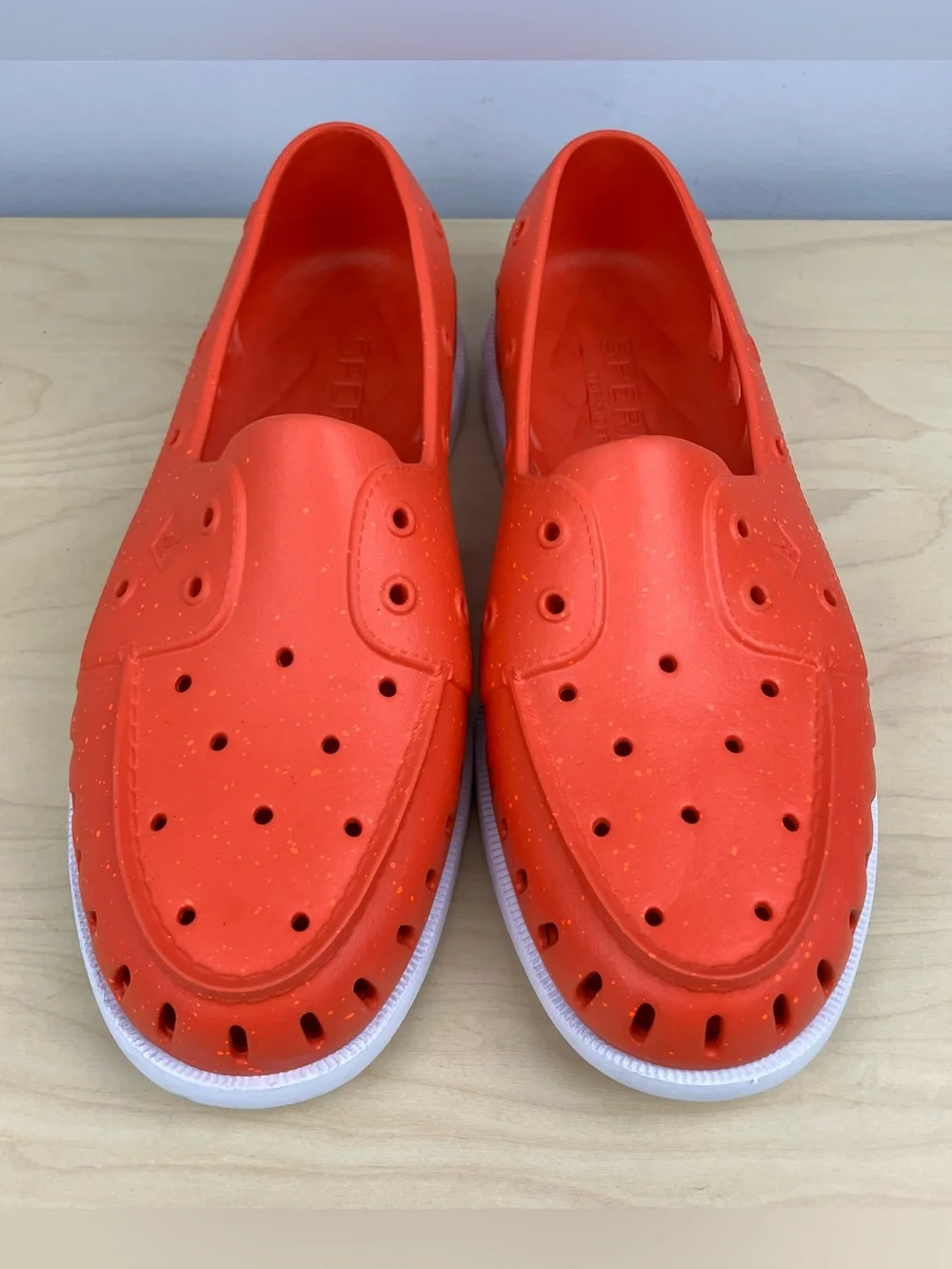 Sperry Top-Sider Men’s Size 11.0 M A/O Float Speckle Slip On Boat Shoes Orange